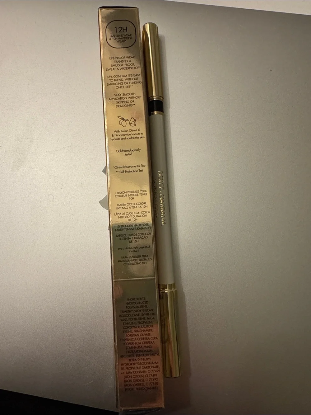 Dolce & Gabbana White and Gold Sleek Kohl Eye Pencil